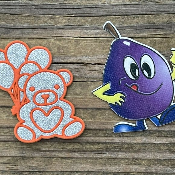 Iron On Patches Lot of 2 Applique Patches For Clothes Craft Jacket Patches X2 - Picture 2 of 8